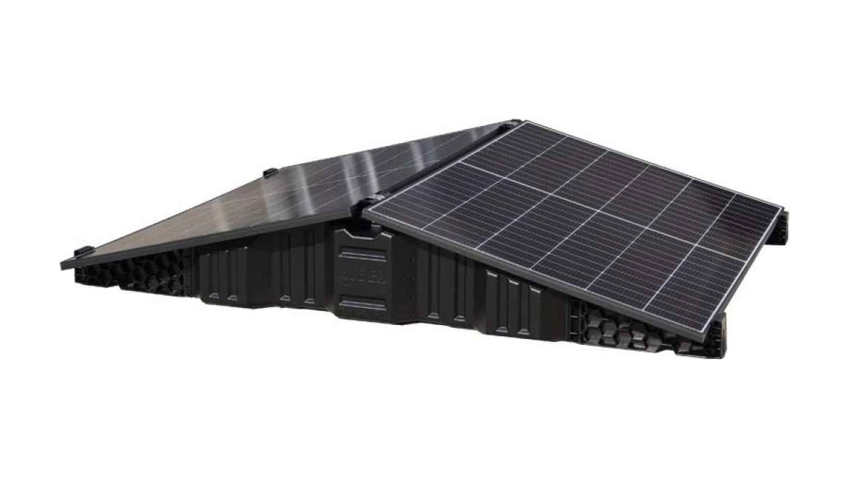 HUBER Solarfix øst-vest: to paneler på én tank